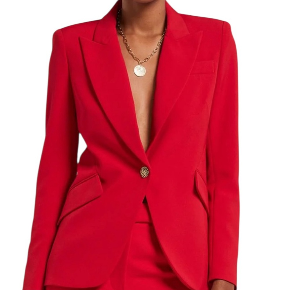 Generation Love Kasia Crepe Red Blazer Size S New With Tags